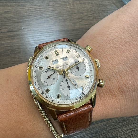 Wakmann Other - Jumbo WAKMANN Triple Date Chronograph Valjoux Watch